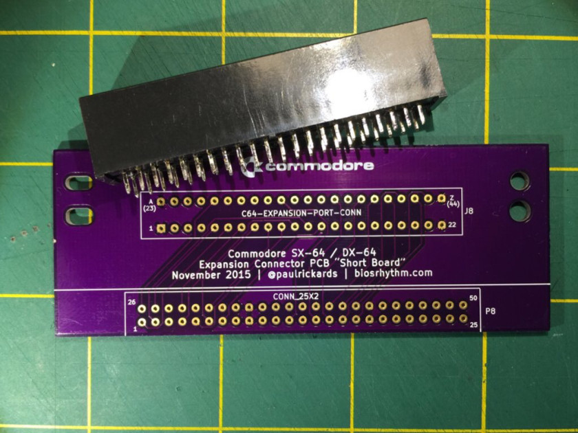 SX-64 Short Expansion Board, Pin holes are too small