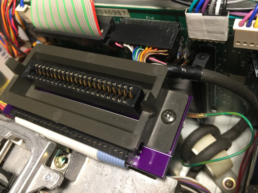 SX-64 Short Board Expansion PCB installed next to a second floppy drive.