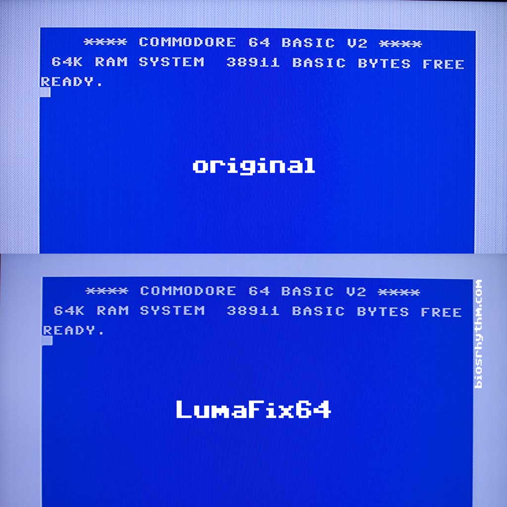 Top: original, bottom: LumaFix64