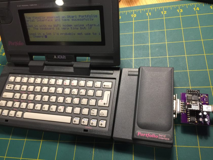 Atari Portfolio and WiFi Modem